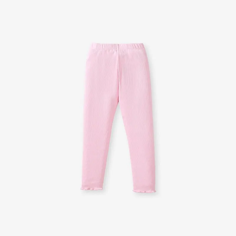 Toddler/Kid Girl Pink Flowers Print Bow Tie Design Sweatshirt with Leggings Set